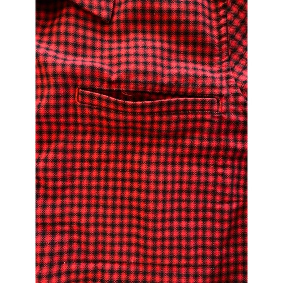 L.L. Bean Womens Red & Black Plaid Flannel Cotton Button-Down Shirt XL Petite - Picture 6 of 10